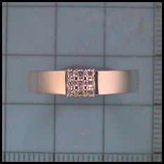 Engelkemper Handschmuck Ref.-Nr.: 62287369 585/- Gold, wei&szlig; 9 Diamant Wei&szlig; sehr kleine Einschl&uuml;sse Brillantschliff 0,11ct.  Ringgr&ouml;&szlig;e 56