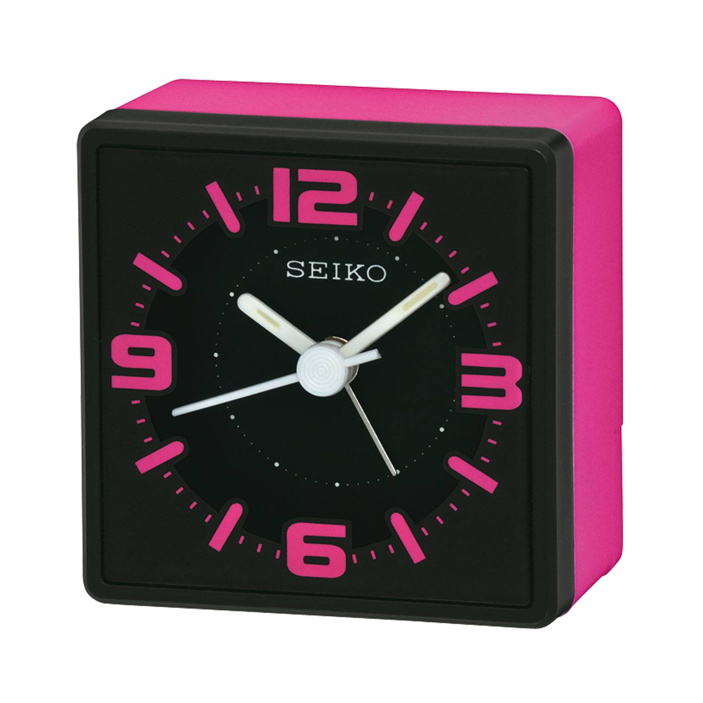 Seiko Basis Wecker Ziffernblatt: Schwarz Arabisch  Kunststoff Quarzwerk Ref.-Nr.: 3-108883-001