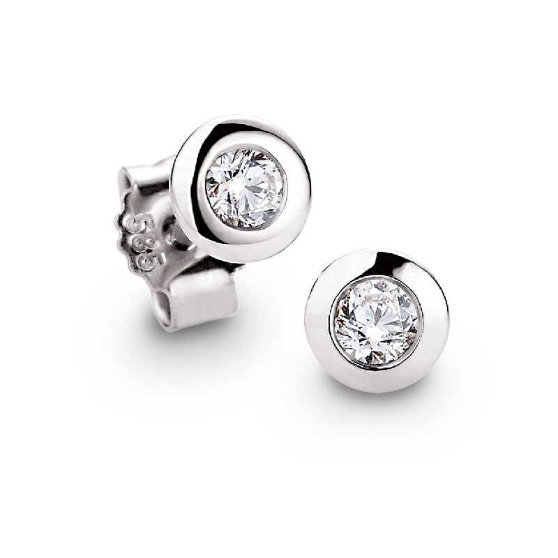 Kopf.-und Ohrschmuck Ref.-Nr.: 6-200948-001 585/- Gold 2 Brillant Wesselton sehr kleine Einschl&uuml;sse Brillantschliff 0.10ct. 