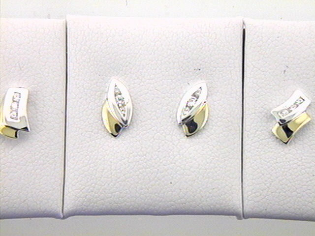 Kopf.-und Ohrschmuck Ref.-Nr.: 88/136210 925/- Silber 6 Zirkonia 