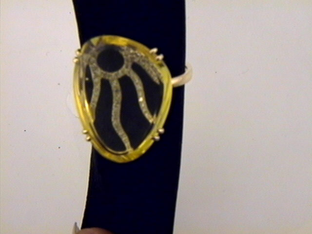 Max Fr&ouml;hlich Handschmuck Ref.-Nr.: mf1108/W58 585/- Gold, gelb 44 Diamant Wesselton deutliche Einschl&uuml;sse Brillantschliff 0,144ct.  1 Citrin Gelb  Ringgr&ouml;&szlig;e 58