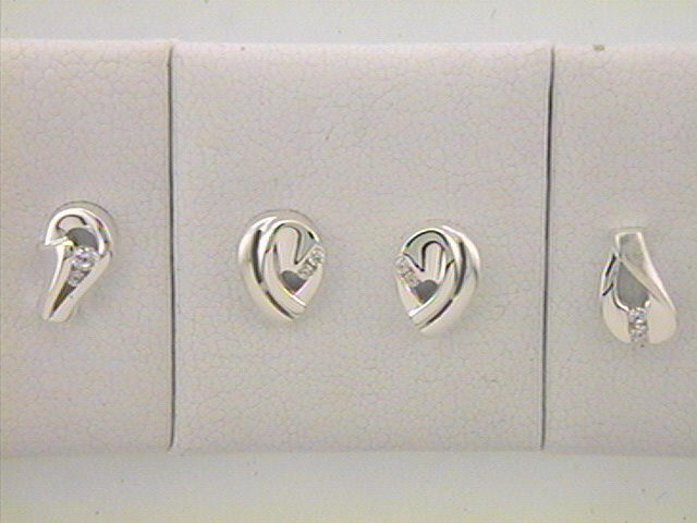 Kopf.-und Ohrschmuck Ref.-Nr.: 201/142480 925/- Silber 2 Zirkonia 