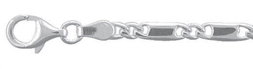 Max Fr&ouml;hlich Halsschmuck Ref.-Nr.: F104887/45 925/- Silber L&auml;nge 45 cm
