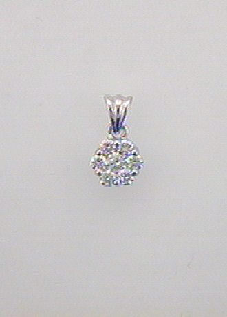 Max Fr&ouml;hlich Halsschmuck Ref.-Nr.: mf1513 585/- Gold, wei&szlig; 7 Diamant Wesselton kleine Einschl&uuml;sse Brillantschliff 0,22ct. 