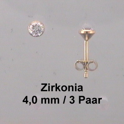 Max Fr&ouml;hlich Ohrschmuck Ref.-Nr.: OS 10870 333/- Gold, gelb 2 Zirkonia  Wei&szlig; 