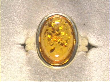 Handschmuck Ref.-Nr.: B-99103 375/- Gold, gelb 1 Bernstein braun  Ringgr&ouml;&szlig;e 60