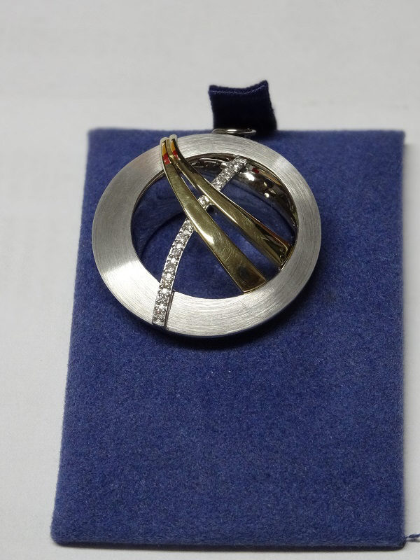 Halsschmuck Ref.-Nr.: 31/85820-0 585/- Gold 10 Diamant Wesselton kleine Einschl&uuml;sse Brillantschliff 0.10ct. 