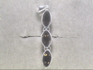 Halsschmuck Ref.-Nr.: 2162-4975 925/- Silber 3 Rauchquarz 
