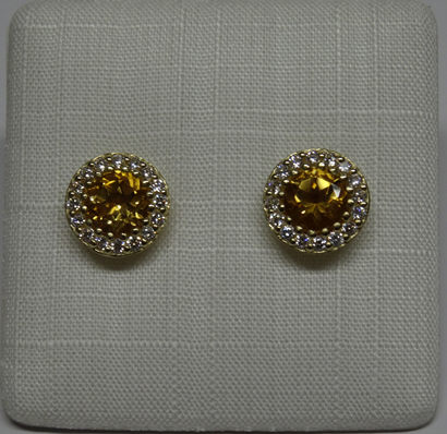 Kopf.-und Ohrschmuck Ref.-Nr.: 9035-3643 925/- Silber 1 Citrin 