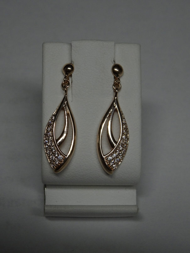 Kopf.-und Ohrschmuck Ref.-Nr.: 9294-3601-6 925/- Silber, Ros&eacute; 2 Granat Rot 