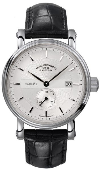 M&uuml;hle Glash&uuml;tte Herrenuhren Stahl Leder Automatik 100 Meter Ref.-Nr.: M1-33-45-200-LB 