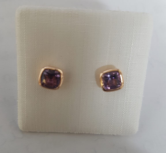 Kopf.-und Ohrschmuck Ref.-Nr.: 9026-3645-6 925/- 2 Amethyst lila 