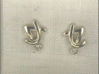 Kopf.-und Ohrschmuck Ref.-Nr.: 401-003-49 585/- Gold 2 Diamant Wesselton deutliche Einschl&uuml;sse Brillantschliff 0.04ct. 