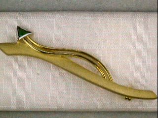 Ansteckschmuck Ref.-Nr.: 82-105-51 333/- Gold, gelb 1 Spinell Gr&uuml;n 
