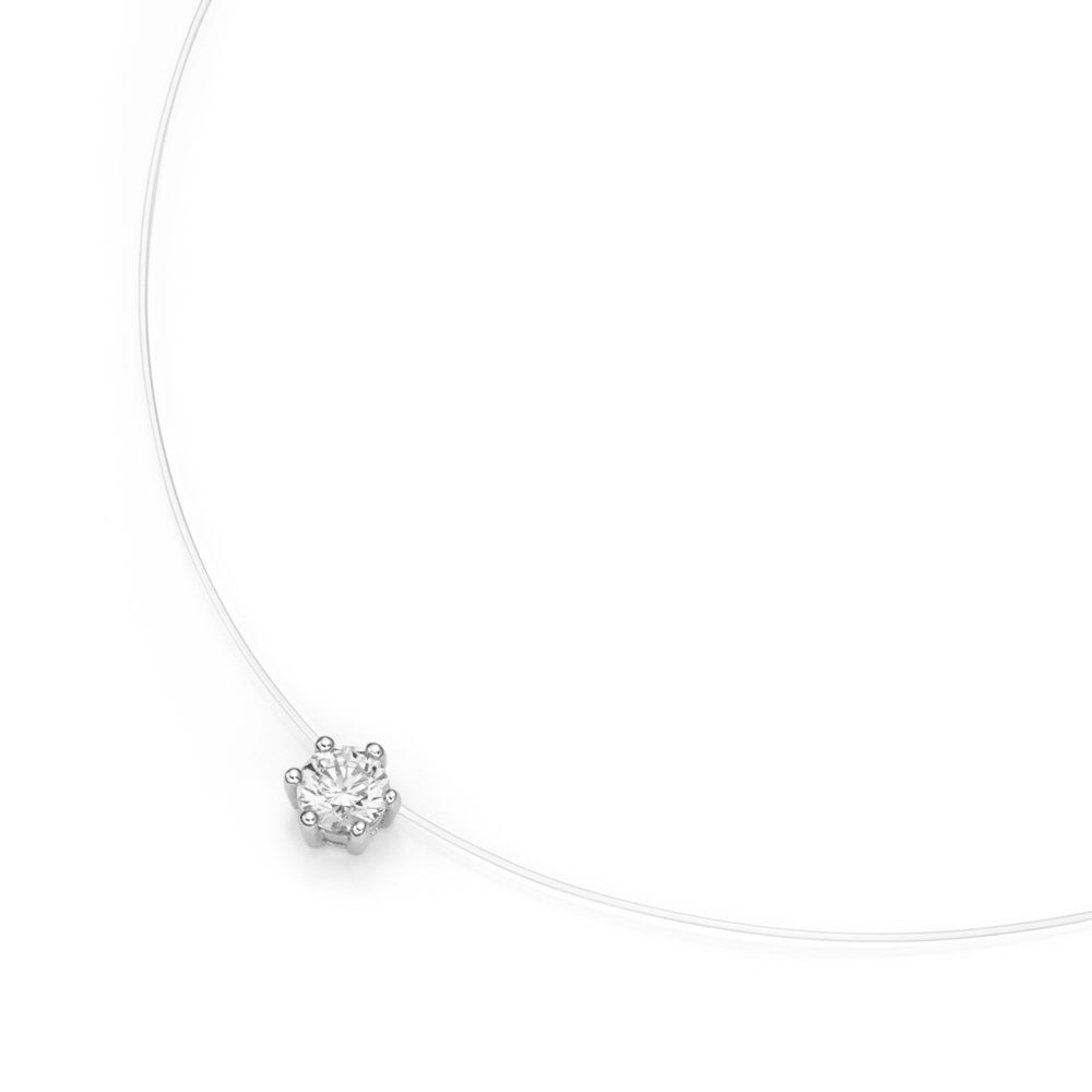 Schmuckkollektion Kriegbaum Halsschmuck Ref.-Nr.: 99016293450 925/rh/- Silber, Rhodiniert 1 Zirkonia  Wei&szlig; 