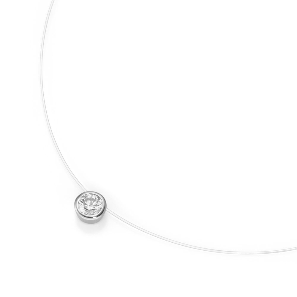 Schmuckkollektion Kriegbaum Halsschmuck Ref.-Nr.: 99016393450 925/rh/- Silber, Rhodiniert 1 Zirkonia  Wei&szlig; 
