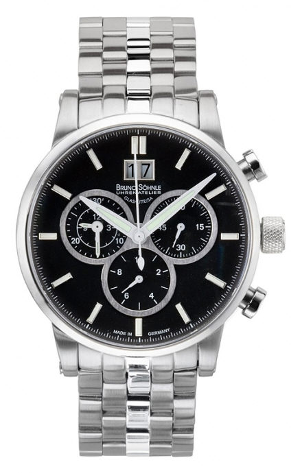 Bruno S&ouml;hnle Herrenuhren EST/- Stahl Leder Quartz 100 Meter Ref.-Nr.: 17-13084-742 