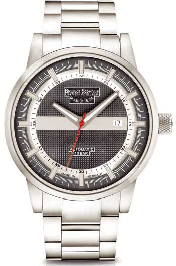 Bruno S&ouml;hnle Herrenuhren Stahl Metall Automatik 100 Meter Ref.-Nr.: 17-12123-772 
