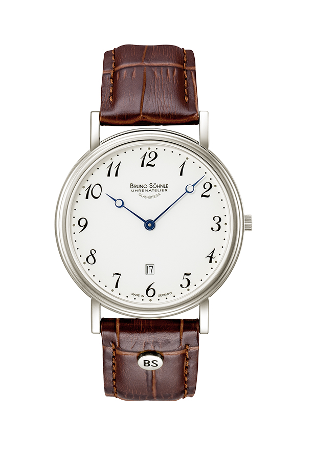 Bruno S&ouml;hnle Herrenuhren Stahl Leder Quartz 30 Meter Ref.-Nr.: 17-13109-920 