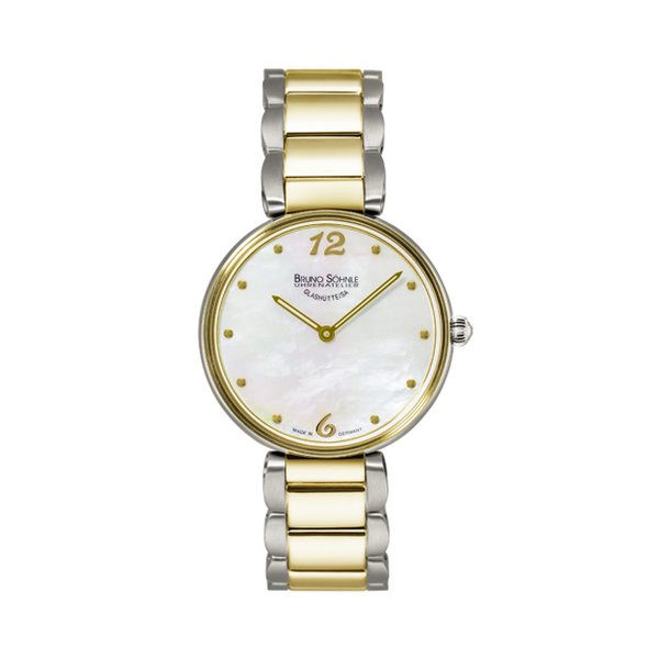 Der Salerno BS, Modellnummer 17-23185-950, ist eine stilvolle Armbanduhr mit gold-silberfarbenem Armband. Gefertigt aus robustem Edelstahl und mit Saphirglas ausgestattet, bietet sie eine elegante und langlebige Option. Ideal f&uuml;r den t&auml;glichen Gebrauch oder besondere Anl&auml;sse, passt sie perfekt zu formeller und legerer Kleidung. Ein zeitloses Accessoire f&uuml;r jeden Anlass.