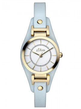S. Oliver Damenuhren Stahl Leder Quartz 30 Meter Ref.-Nr.: SO-2962-LQ 