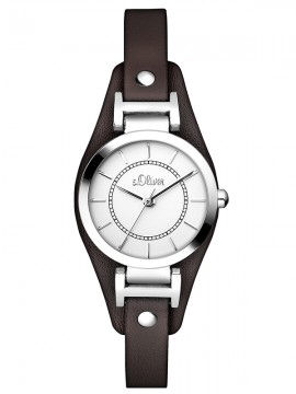 S. Oliver Damenuhren Stahl Leder Quartz 30 Meter Ref.-Nr.: SO-2964-LQ 