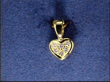 Halsschmuck Ref.-Nr.: MOD-941 585/- Gold 6 Diamant Wesselton kleine Einschl&uuml;sse Brillantschliff 0.09ct. 