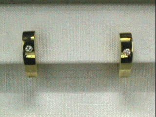 Kopf.-und Ohrschmuck Ref.-Nr.: SK113245 585/- Gold 2 Diamant Wesselton kleine Einschl&uuml;sse Brillantschliff 0.05ct. 