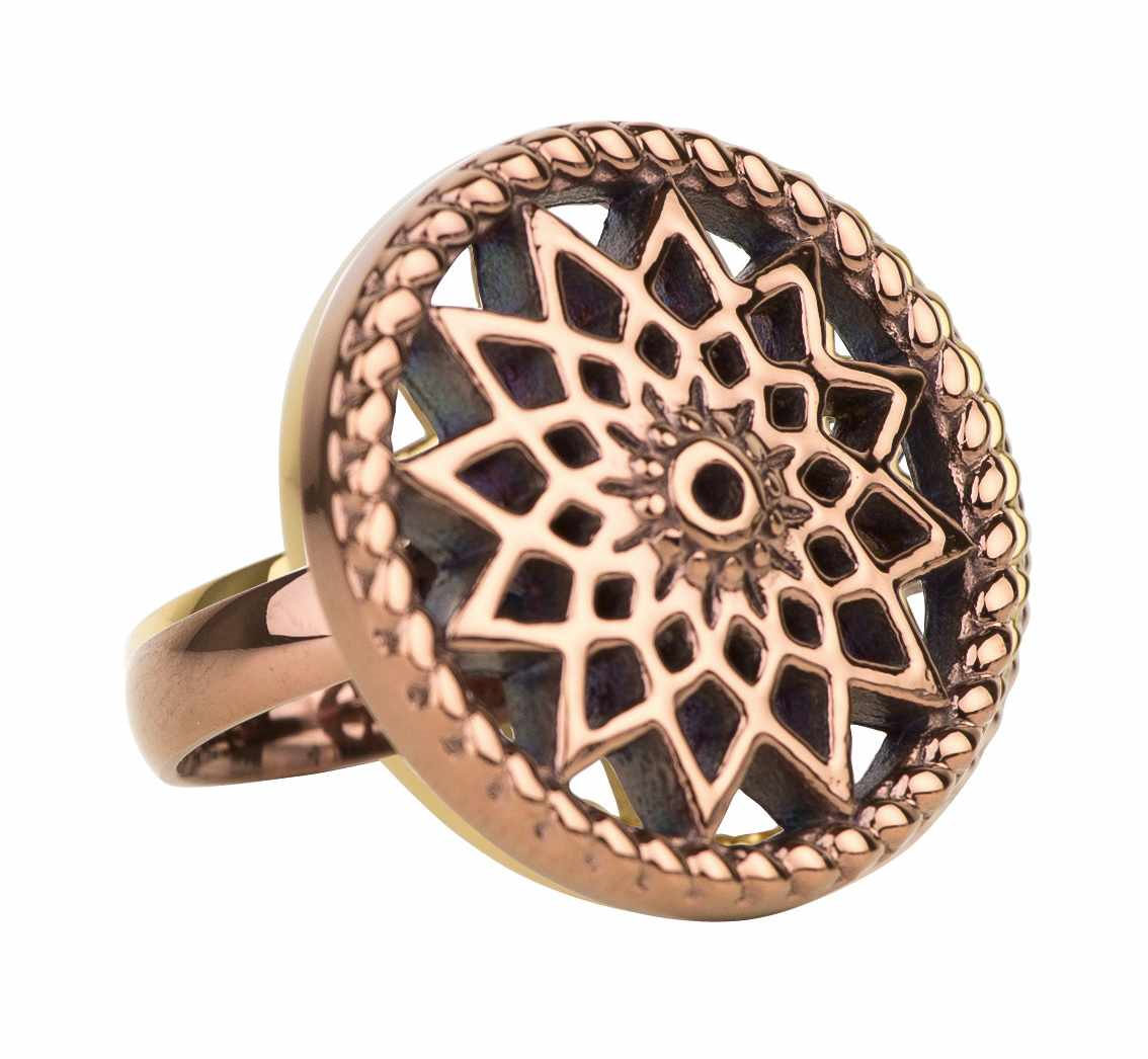 Traumf&auml;nger Ringe Ref.-Nr.: TFR0154BR Edelstahl, braun Ringgr&ouml;&szlig;e 54
