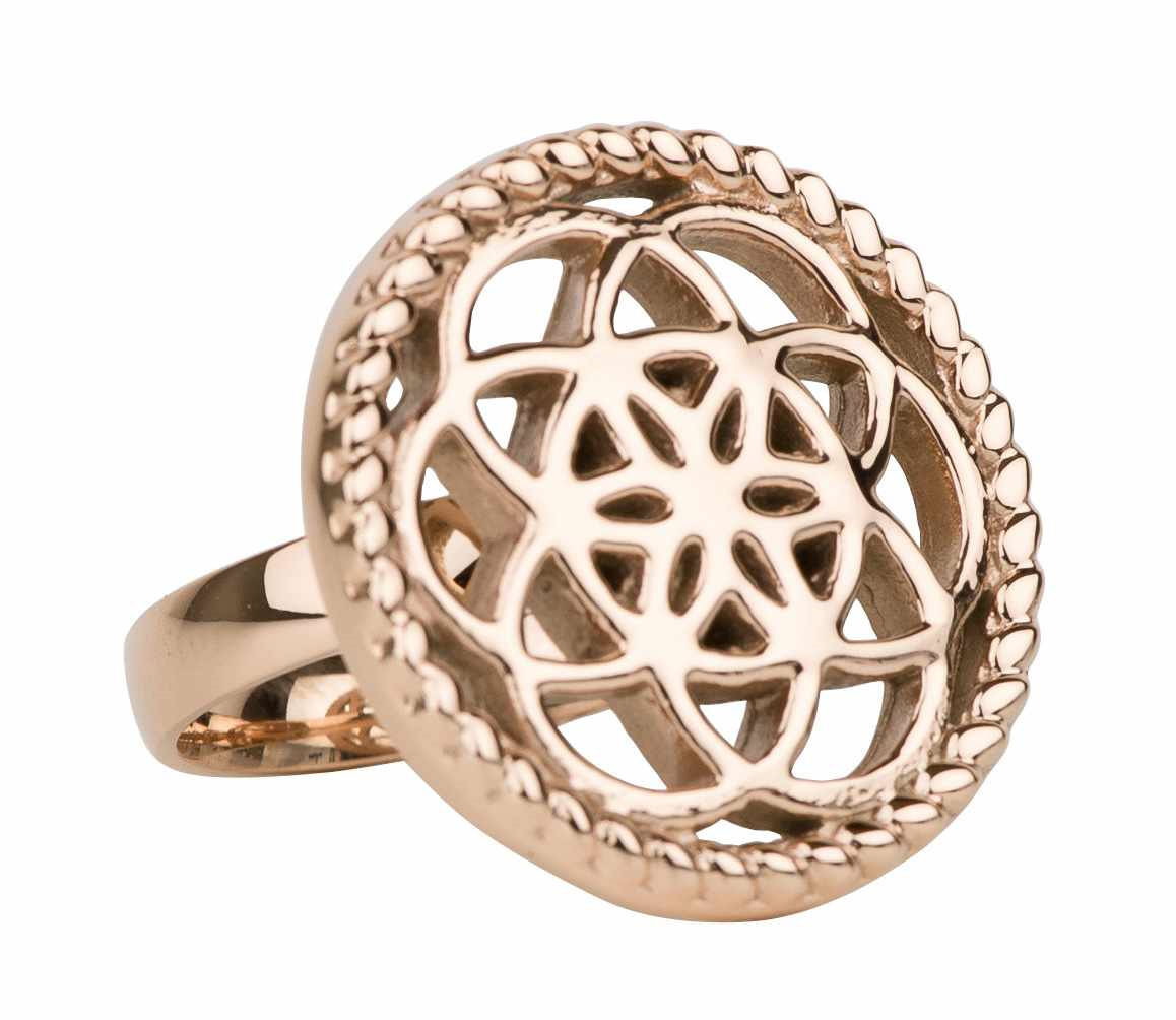 Traumf&auml;nger Ringe Ref.-Nr.: TFR0256RO  Vergoldet/- Edelstahl, Ros&eacute; Ringgr&ouml;&szlig;e 56
