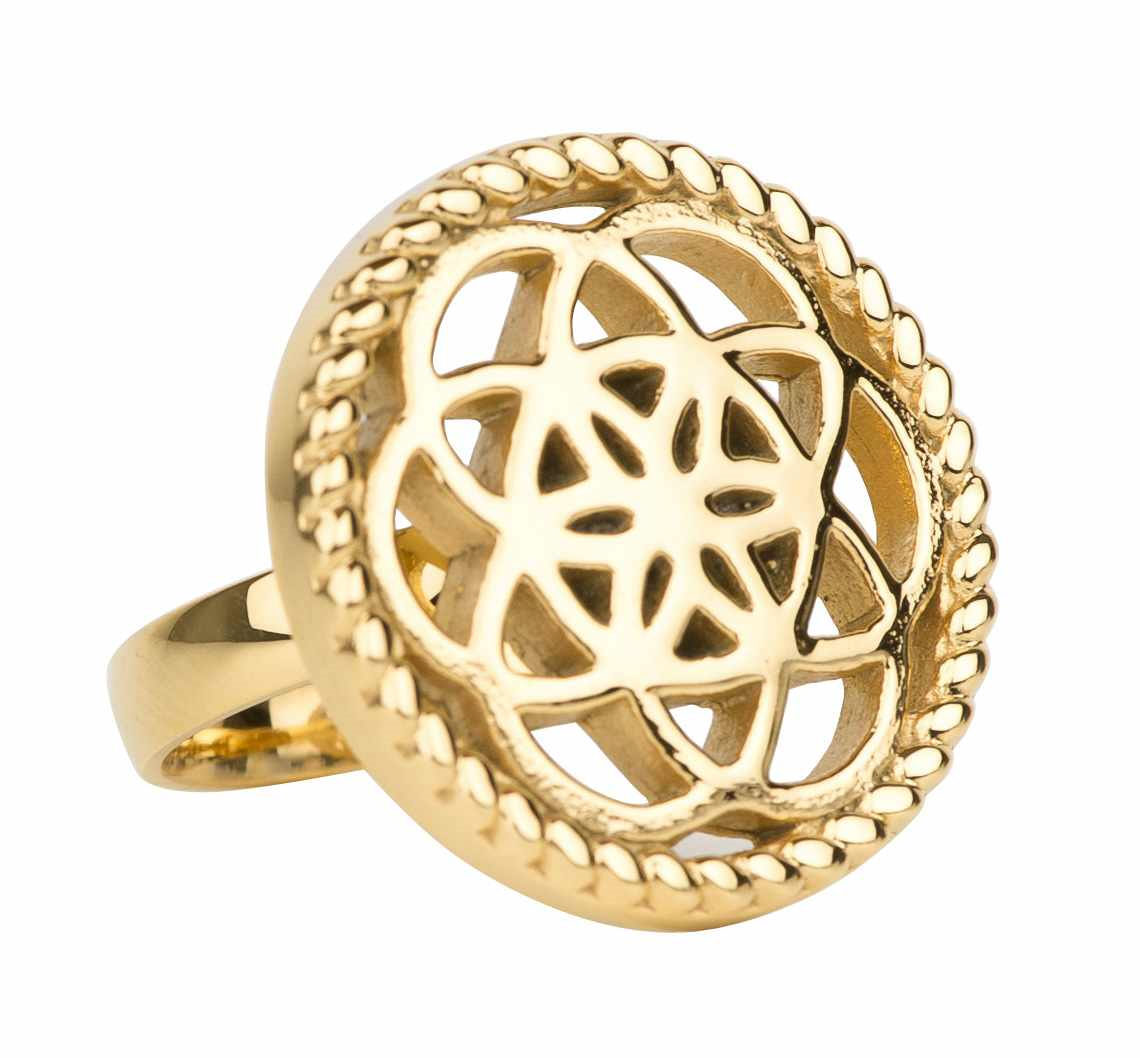 Traumf&auml;nger Ringe Ref.-Nr.: TFR0254GO  Vergoldet/- Edelstahl, gold