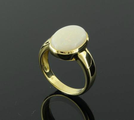 Wilhelm M&uuml;ller Ring Ref.-Nr.: 6695010 585/- Gold, gelb 1 Opal  Ringgr&ouml;&szlig;e 54