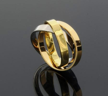 Wilhelm M&uuml;ller Handschmuck Ref.-Nr.: 661097056 750/- Gold, Tricolor G/W/R Ringgr&ouml;&szlig;e 56