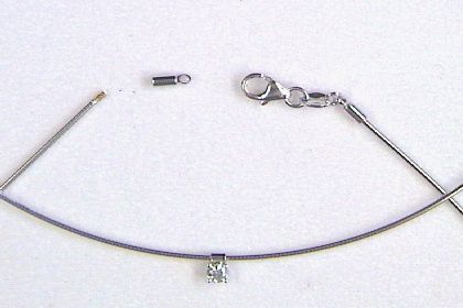 Halsschmuck Ref.-Nr.: 250795019 750/- Gold 1 Diamant Top Wesselton kleine Einschl&uuml;sse Brillantschliff 0.15ct. 