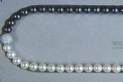Halsschmuck Ref.-Nr.: 4801009 222 Zirkonia 22 China Zuchtperlen 9,0 bis 9,5 Wei&szlig; 21 China Zuchtperlen 9,0 bis 9,5 