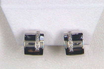 Kopf.-und Ohrschmuck Ref.-Nr.: 9951260 925/- Silber 14 Diamant Wesselton deutliche Einschl&uuml;sse Brillantschliff 0.09ct. 