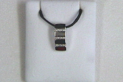 Wilhelm M&uuml;ller Halsschmuck Ref.-Nr.: 2563190 585/- Gold, wei&szlig; 9 Diamant Wesselton kleine Einschl&uuml;sse Brillantschliff 0,05ct. 
