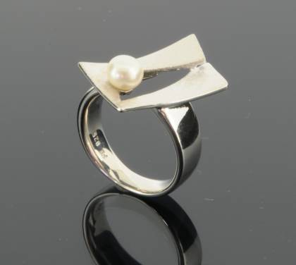 Handschmuck Ref.-Nr.: 7456850 925/- Silber 1 S&uuml;&szlig;wasser Zuchtperle 5,0-5,5 mm Wei&szlig; Oval 