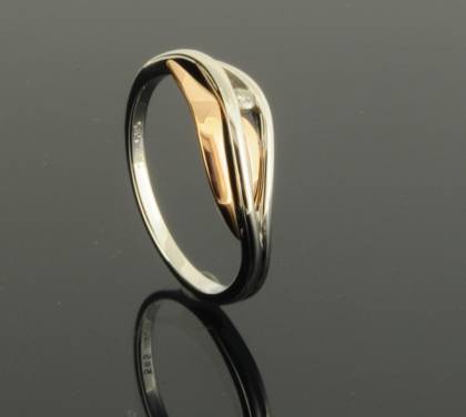 Handschmuck Ref.-Nr.: 1350900 585/- Gold 1 Diamant Wesselton kleine Einschl&uuml;sse Brillantschliff 0.04ct. 