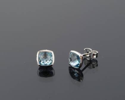 Ohrschmuck Ref.-Nr.: 6945250 585/- Gold 2 Topas blau 2,40ct. 