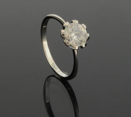 Wilhelm M&uuml;ller Handschmuck Ref.-Nr.: 6751020 333/- Gold, wei&szlig; 1 Zirkonia   Ringgr&ouml;&szlig;e 54