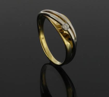 Wilhelm M&uuml;ller Handschmuck Ref.-Nr.: 6751490 333/- Gold, Gelbgold/Weissgold 1 Zirkonia   Ringgr&ouml;&szlig;e 54