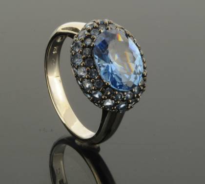 Handschmuck Ref.-Nr.: 7459520 925/- Silber 59 Zirkonia  blau 