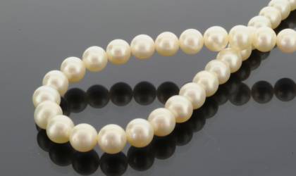 Halsschmuck Ref.-Nr.: 4625389 51 S&uuml;&szlig;wasser Zuchtperle 8,0 bis 8,5 mm Wei&szlig; Oval 