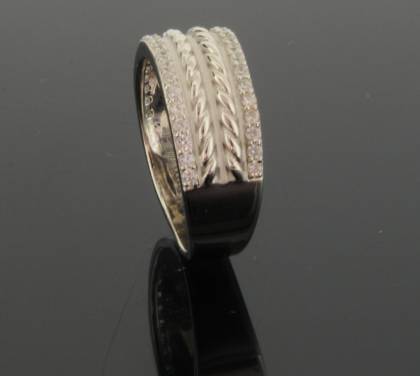 Wilhelm M&uuml;ller Handschmuck Ref.-Nr.: 7459600 925/- Silber 42 Zirkonia  Wei&szlig; Unbekannt/ Nicht Definierbar Brillantschliff 