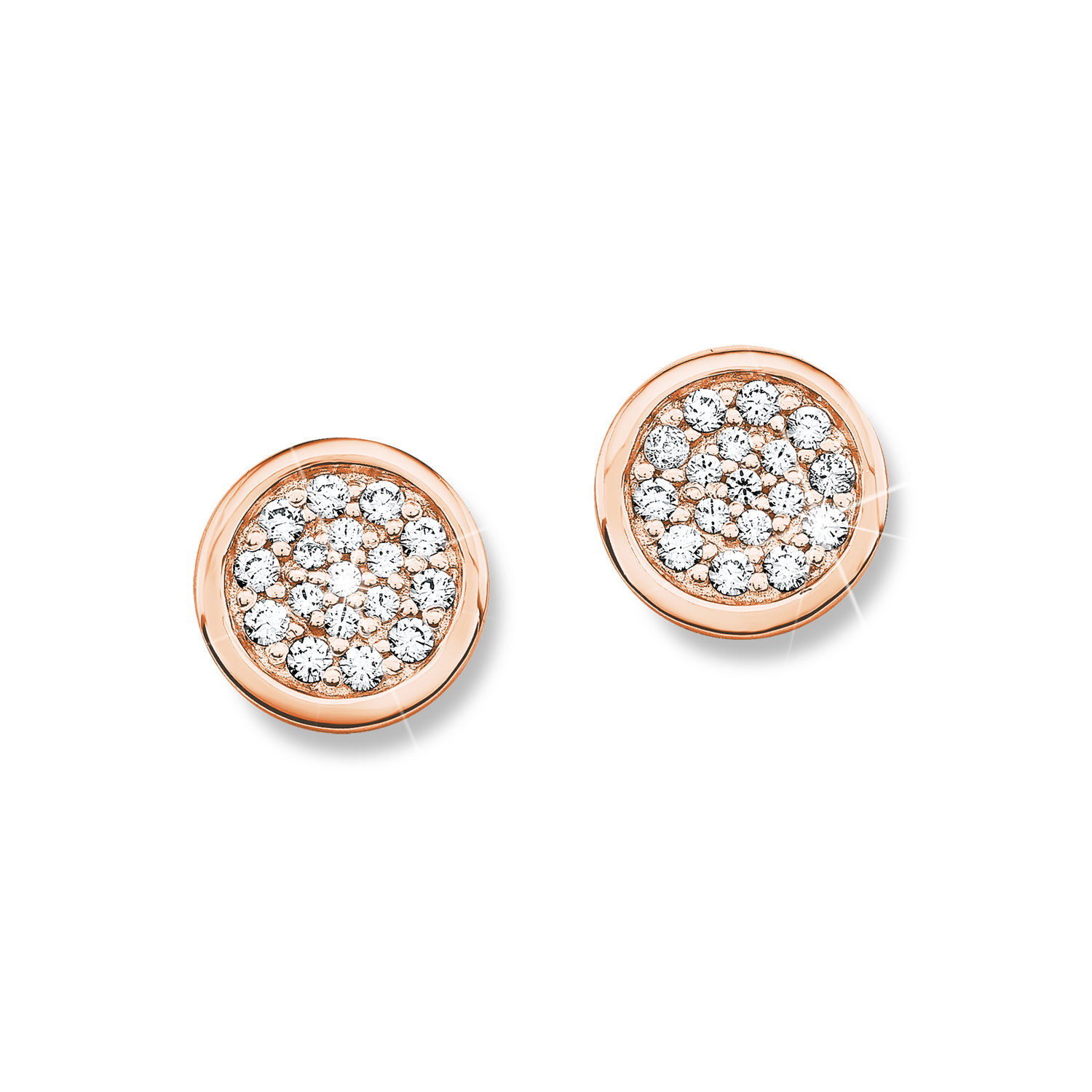 S. Oliver s.Oliver Ohrschmuck Ref.-Nr.: 9079223 925/GP/- Silber, Ros&eacute; Zirkonia  Wei&szlig; 