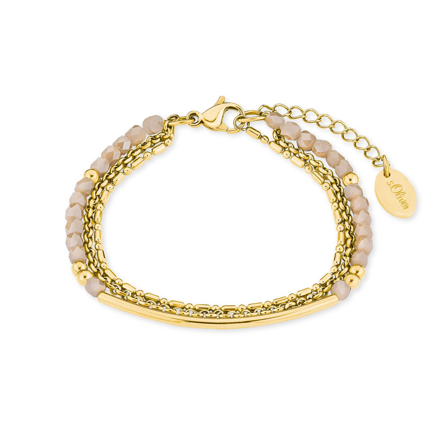S. Oliver s.Oliver Armband Ref.-Nr.: 2018358  Vergoldet/- Edelstahl, gold L&auml;nge 16+4cm
