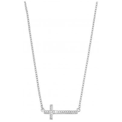 S. Oliver SO PURE Halskette Halsschmuck Ref.-Nr.: 2017233 925/- Silber, wei&szlig; L&auml;nge 40+5cm
