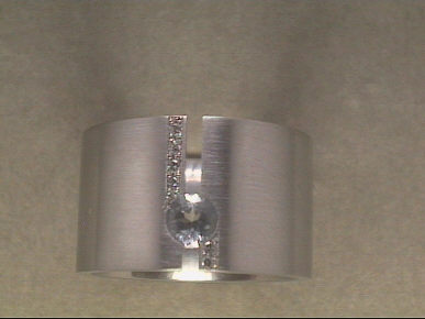Handschmuck Ref.-Nr.: 5200 EST/- Stahl 1 Topas blau 6 Diamant Top Wesselton kleine Einschl&uuml;sse Brillantschliff 0.06ct. 