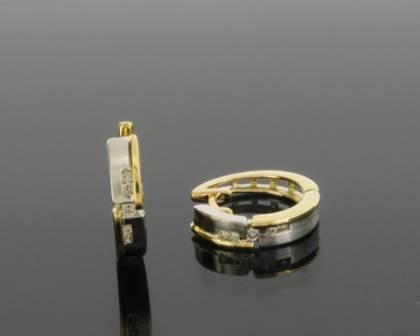 Kopf.-und Ohrschmuck Ref.-Nr.: 2857960 585/- Gold 10 Brillant Wesselton kleine Einschl&uuml;sse Brillantschliff 0.10ct. 